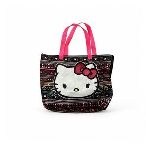 2014 hello kitty sparkly bow rainbow tote bag
